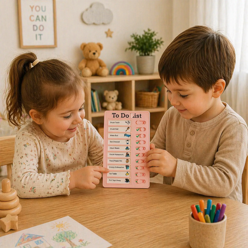 Kids Chore Chart – Organizacja i samodzielność – tablica z listą zadań do wykonania