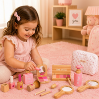 Thumbnail for Wooden Makeup Play Set – Kreatywność i zabawa w odgrywanie ról – drewniany zestaw do makijażu