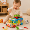 Montessori Animal Matching Toy – Edukacyjne i interaktywne – wózek z puzzlami