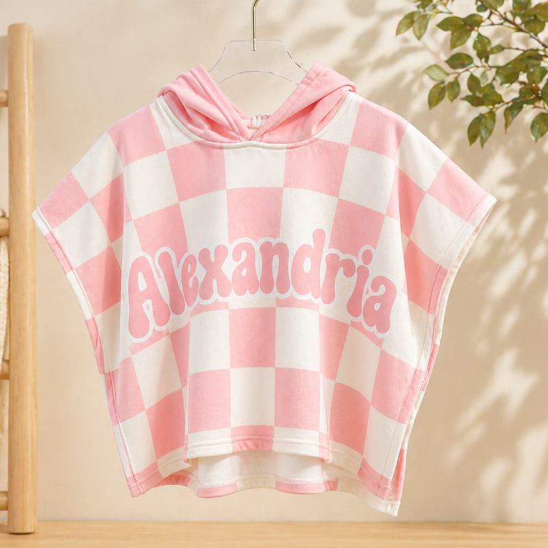 Personalized Hooded Towel – Miękka i wyjątkowa – spersonalizowana peleryna kąpielowa dla dzieci