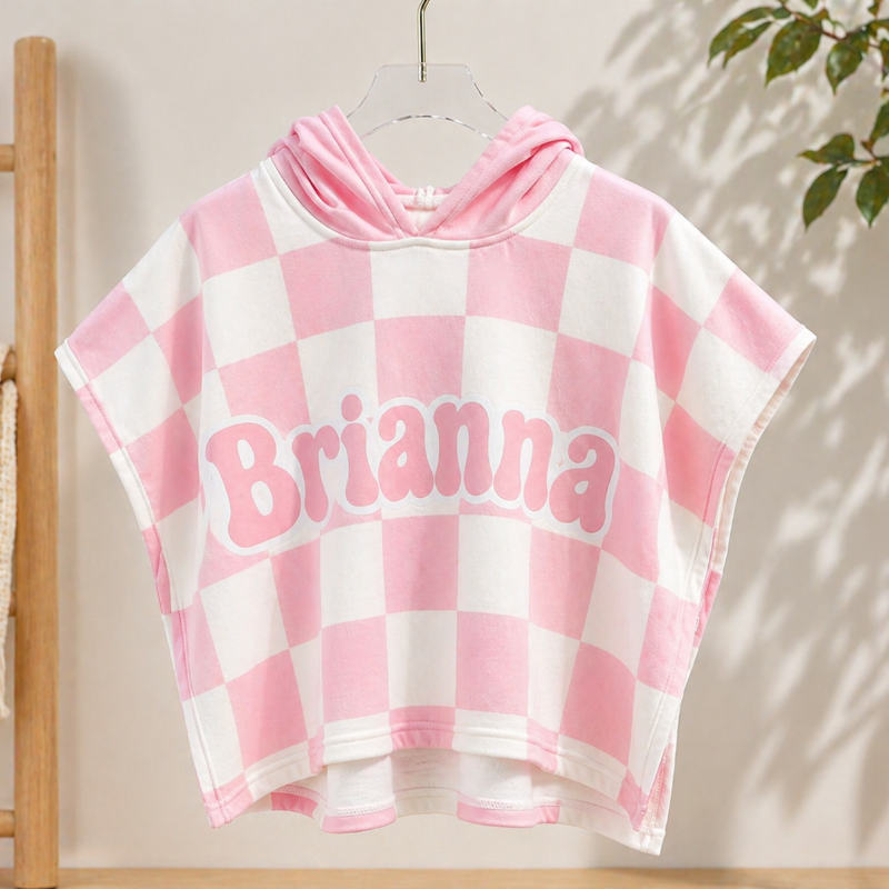 Personalized Hooded Towel – Miękka i wyjątkowa – spersonalizowana peleryna kąpielowa dla dzieci
