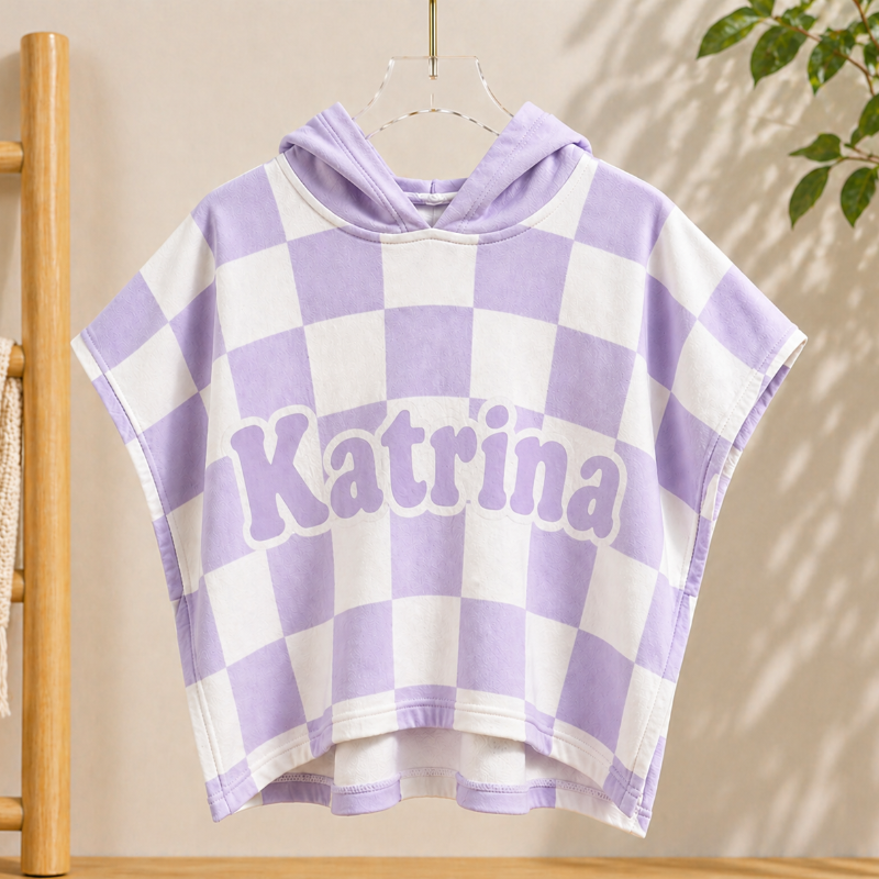 Personalized Hooded Towel – Miękka i wyjątkowa – spersonalizowana peleryna kąpielowa dla dzieci
