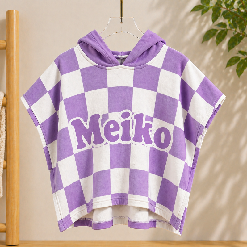 Personalized Hooded Towel – Miękka i wyjątkowa – spersonalizowana peleryna kąpielowa dla dzieci