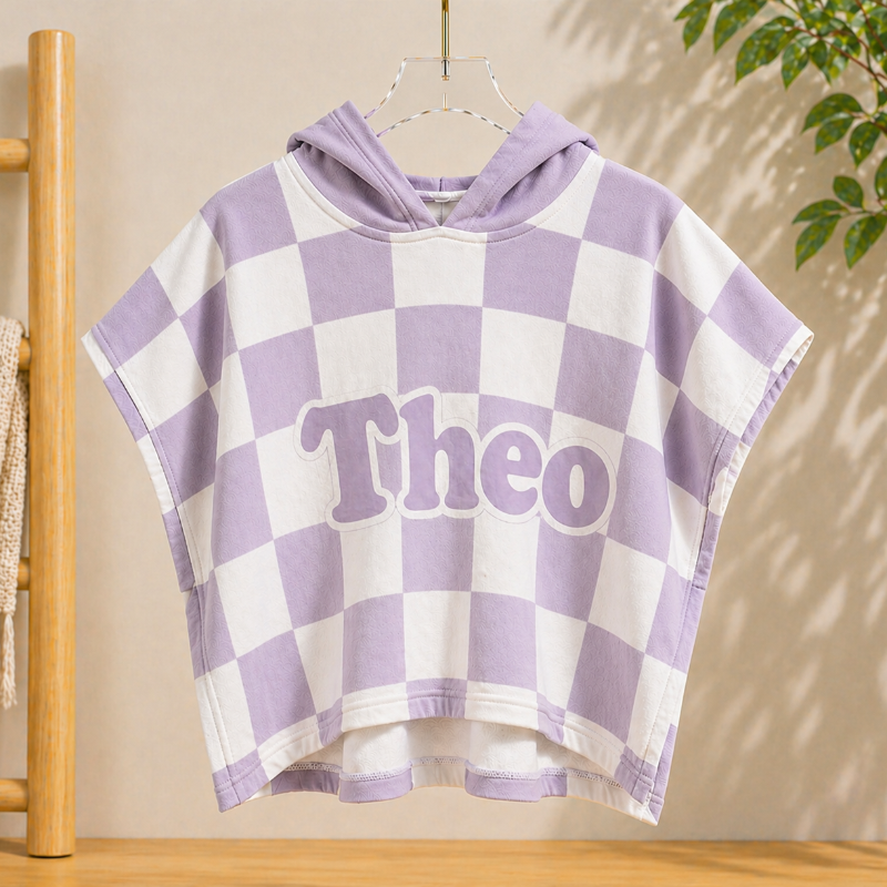Personalized Hooded Towel – Miękka i wyjątkowa – spersonalizowana peleryna kąpielowa dla dzieci