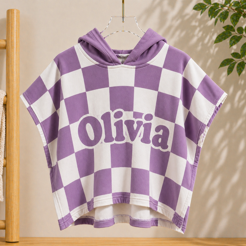 Personalized Hooded Towel – Miękka i wyjątkowa – spersonalizowana peleryna kąpielowa dla dzieci