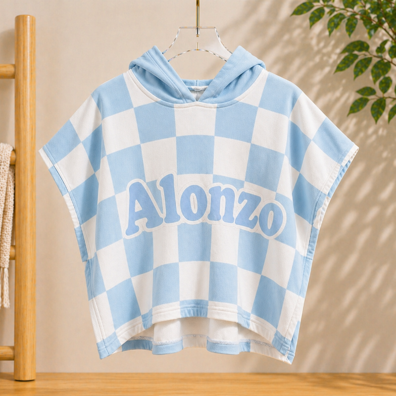 Personalized Hooded Towel – Miękka i wyjątkowa – spersonalizowana peleryna kąpielowa dla dzieci