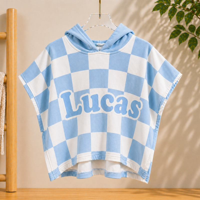 Personalized Hooded Towel – Miękka i wyjątkowa – spersonalizowana peleryna kąpielowa dla dzieci