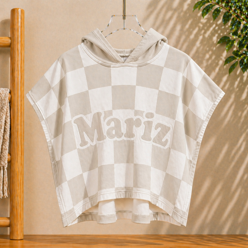 Personalized Hooded Towel – Miękka i wyjątkowa – spersonalizowana peleryna kąpielowa dla dzieci