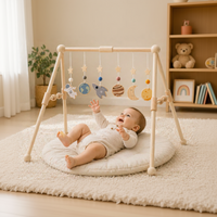 Thumbnail for Wooden Baby Rattle Toy – Rozwój zmysłów i bezpieczeństwo – Baby Gym