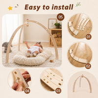 Thumbnail for Wooden Baby Rattle Toy – Rozwój zmysłów i bezpieczeństwo – Baby Gym