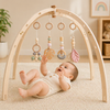 Wooden Baby Rattle Toy – Rozwój zmysłów i bezpieczeństwo – Baby Gym