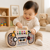 Wooden Busy Board – Motoryka i interakcja – tablica z ćwiczeniami muzycznymi