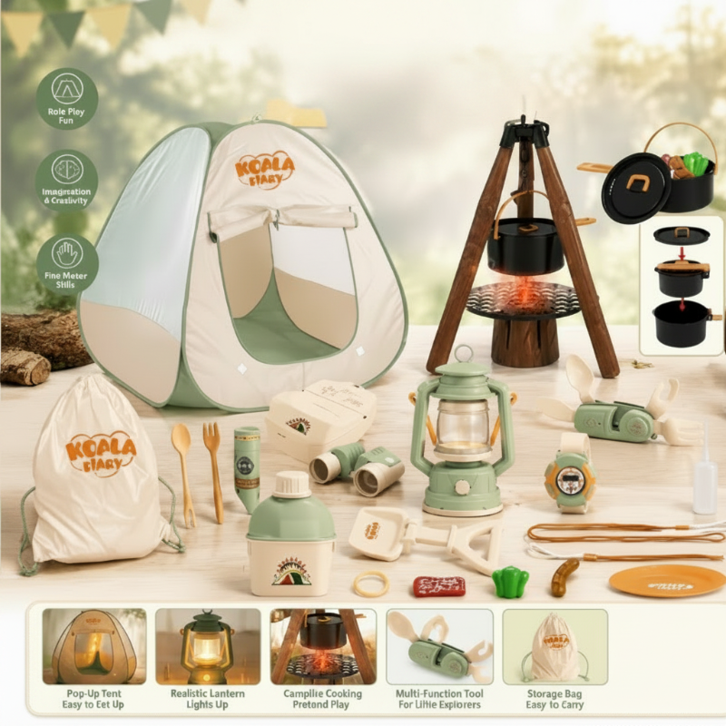 Kids Camping Adventure – Pełen przygód i interaktywny – zestaw kempingowy