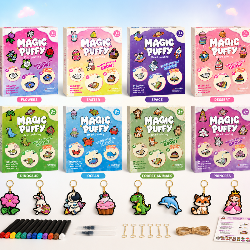 Magic Puff Paint – Kreatywne i interaktywne – zestaw do rękodzieła z magiczną piankową konsystencją