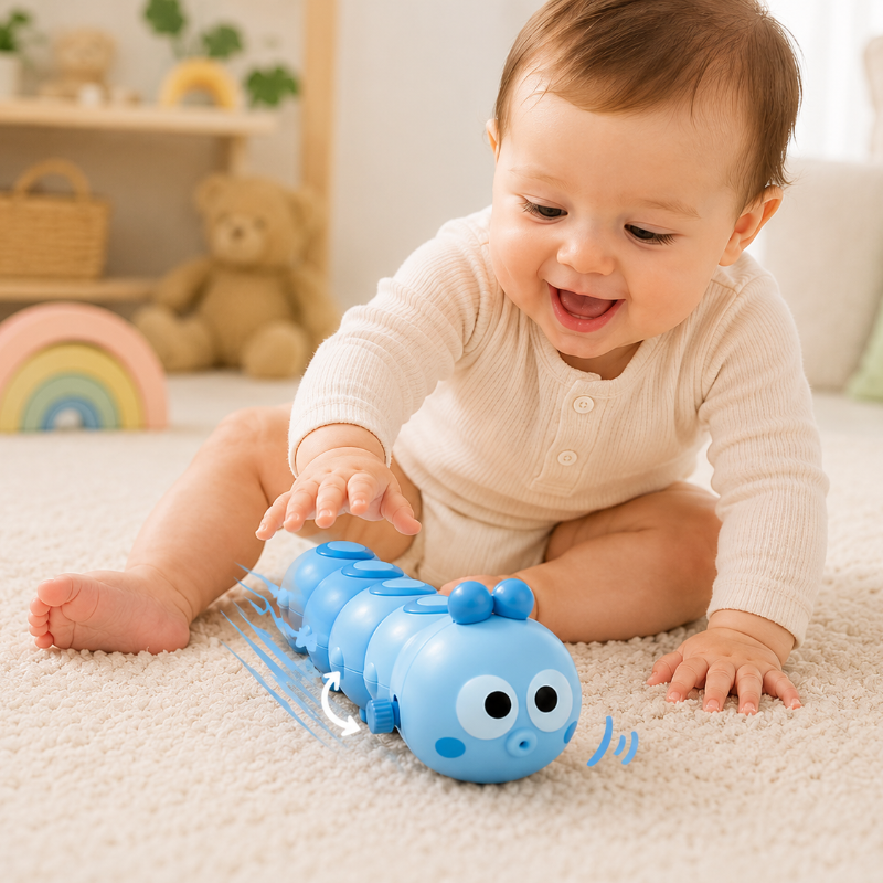 Wind-Up Caterpillar – Zabawne i ruchome – zabawki do raczkowania