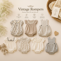 Thumbnail for Vintage Rompers – Ponadczasowy i miękki – kombinezon dla niemowląt