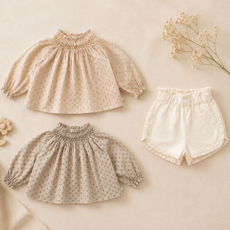 Cotton Shirt & Shorts – Lekkość i wygoda – letni zestaw odzieży dziecięcej