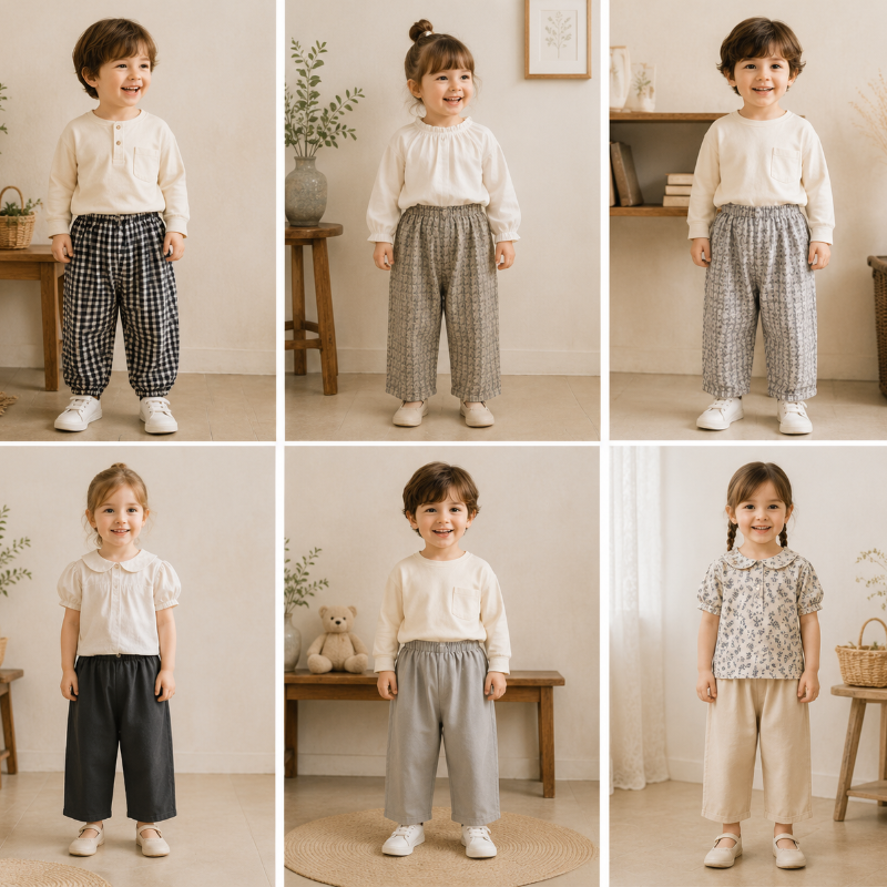 Plaid Cotton Pants – Lekkie i przewiewne – spodnie w stylu balonowym/haremowym