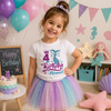 Birthday Graphic Tee – Urocze i zwiewne – dziecięca koszulka urodzinowa