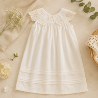 Thumbnail for Sleeveless Dress – Elegancka i wygodna – sukienka z koronkowym kołnierzem