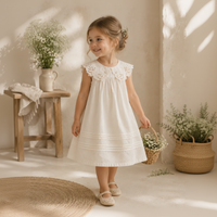 Thumbnail for Sleeveless Dress – Elegancka i wygodna – sukienka z koronkowym kołnierzem