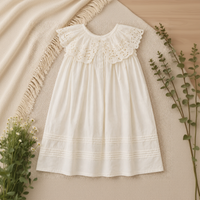 Thumbnail for Sleeveless Dress – Elegancka i wygodna – sukienka z koronkowym kołnierzem