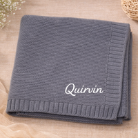 Thumbnail for Personalized Baby Blanket – Miękki i wyjątkowy – bawełniany koc z indywidualnym haftem