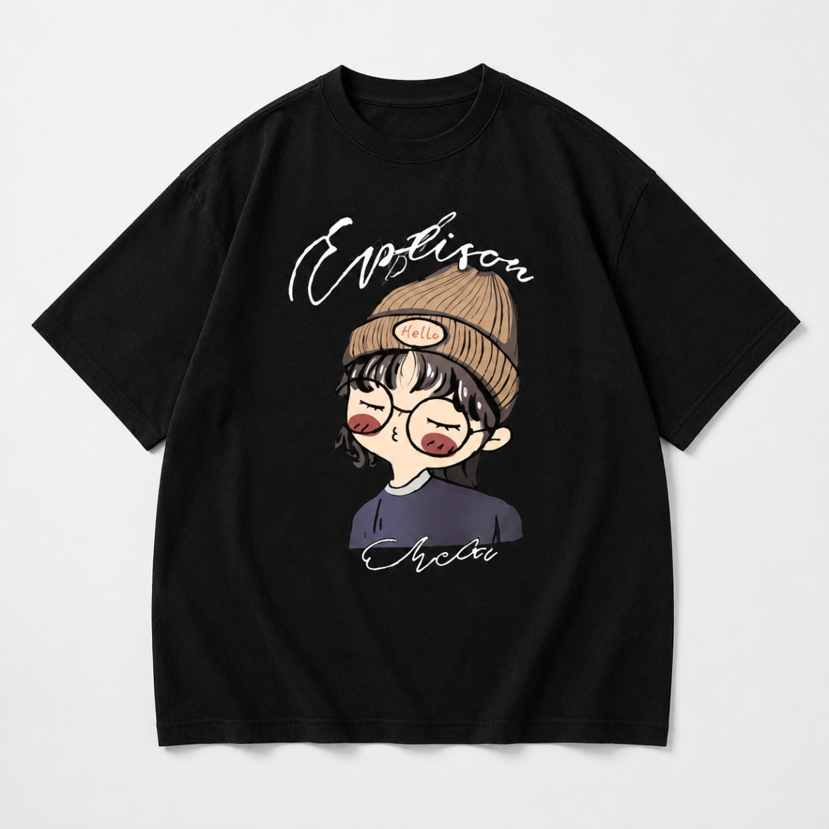 CuteStyle – Modne i wygodne – koszulka z nadrukiem z kreskówki w stylu oversized