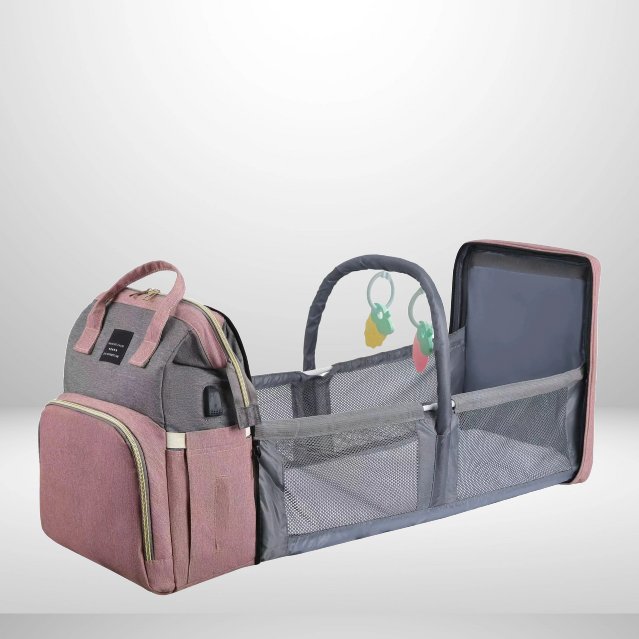 Nuvella Baby – Zawsze przygotowani – wielofunkcyjna torba na pieluchy z łóżeczkiem