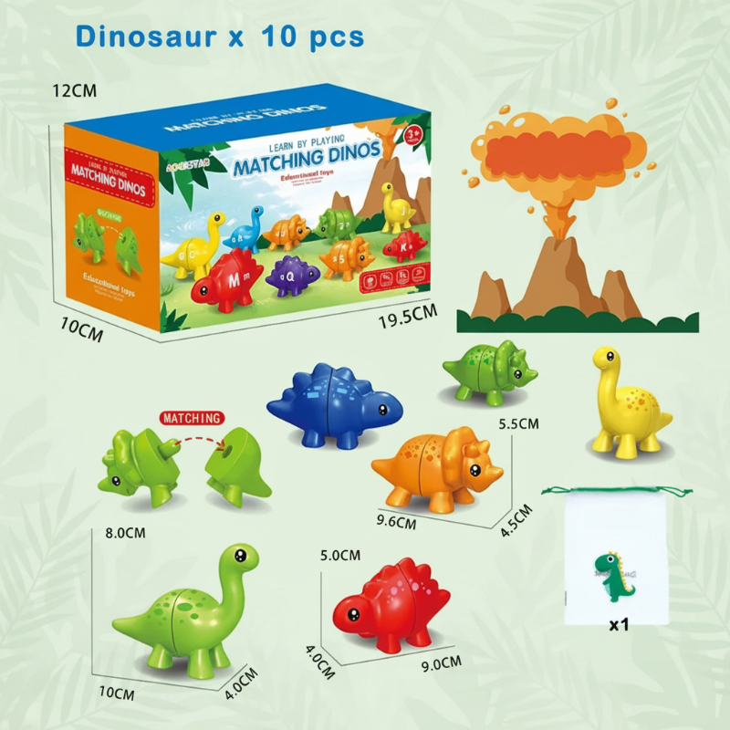 EduDino – Interaktywne i kreatywne – alfabet, kształty i cyfry: dinozaury