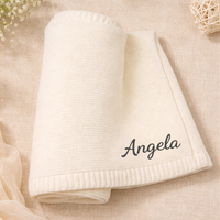 Thumbnail for Personalized Baby Blanket – Miękki i wyjątkowy – bawełniany koc z indywidualnym haftem
