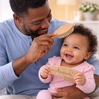 Thumbnail for Personalized Hairbrush – Delikatny i wyjątkowy – spersonalizowany zestaw szczotek do włosów dla niemowląt