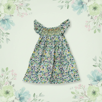 Thumbnail for Floral Dress – Lekka i zwiewna – sukienka dla dziewczynek z falbanowymi rękawami
