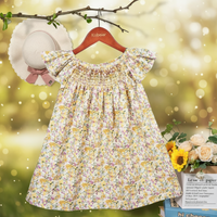 Thumbnail for Floral Dress – Lekka i zwiewna – sukienka dla dziewczynek z falbanowymi rękawami