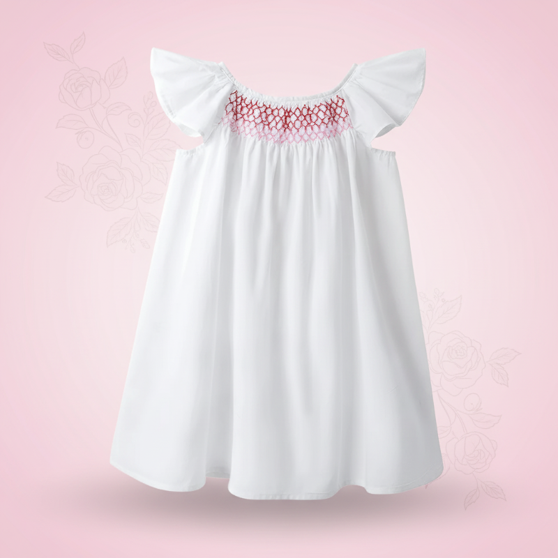 Floral Dress – Lekka i zwiewna – sukienka dla dziewczynek z falbanowymi rękawami