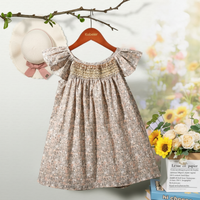 Thumbnail for Floral Dress – Lekka i zwiewna – sukienka dla dziewczynek z falbanowymi rękawami