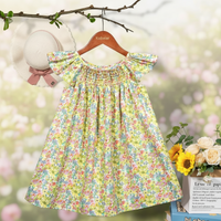 Thumbnail for Floral Dress – Lekka i zwiewna – sukienka dla dziewczynek z falbanowymi rękawami