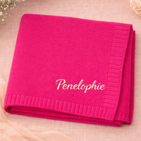 Thumbnail for Personalized Baby Blanket – Miękki i wyjątkowy – bawełniany koc z indywidualnym haftem