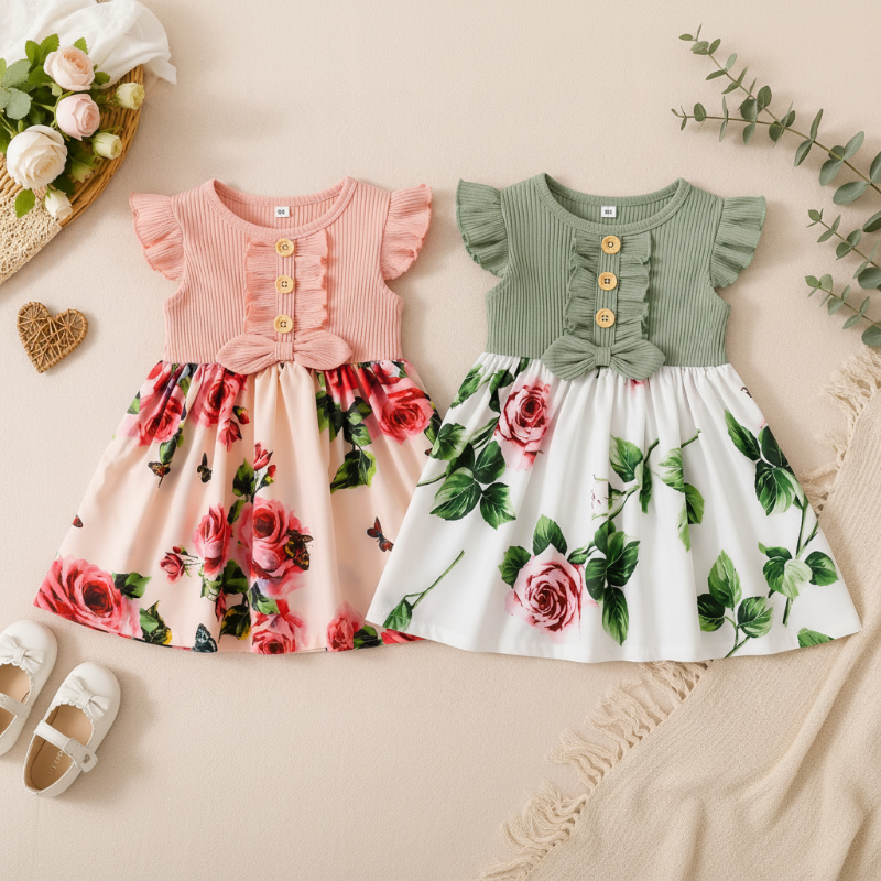 Garden Dress – Lato i świeżość – sukienka w kwiaty dla dziewczynek