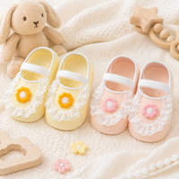 Thumbnail for SweetFeet – Miękkie i urocze – skarpetki dla niemowląt z motywem kwiatowym i koronką