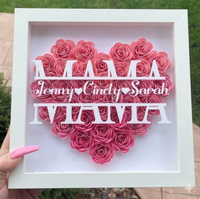 Thumbnail for Personalized Rose Shadow Box – Wyjątkowy prezent na Dzień Matki – spersonalizowane pudełko z różami