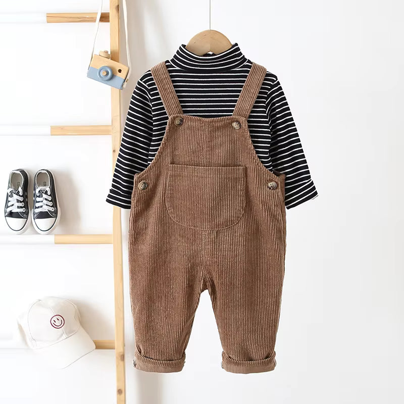 TinyTrend – Wygodne i stylowe – spodnie ogrodowe z dzianiny prążkowanej