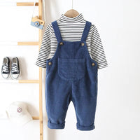 Thumbnail for TinyTrend – Wygodne i stylowe – spodnie ogrodowe z dzianiny prążkowanej