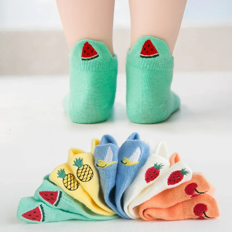 PlayfulToes – Kolorowe i miękkie – krótkie skarpetki dziecięce (zestaw 5 sztuk)