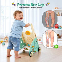 Thumbnail for WoodenSteps – Naturalne i edukacyjne – drewniany wózek dla niemowląt z panelami zabawowymi
