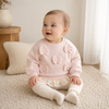 LittleAngel – Miękkie i stylowe – zestaw dla niemowląt z bluzą i spodniami z gumką