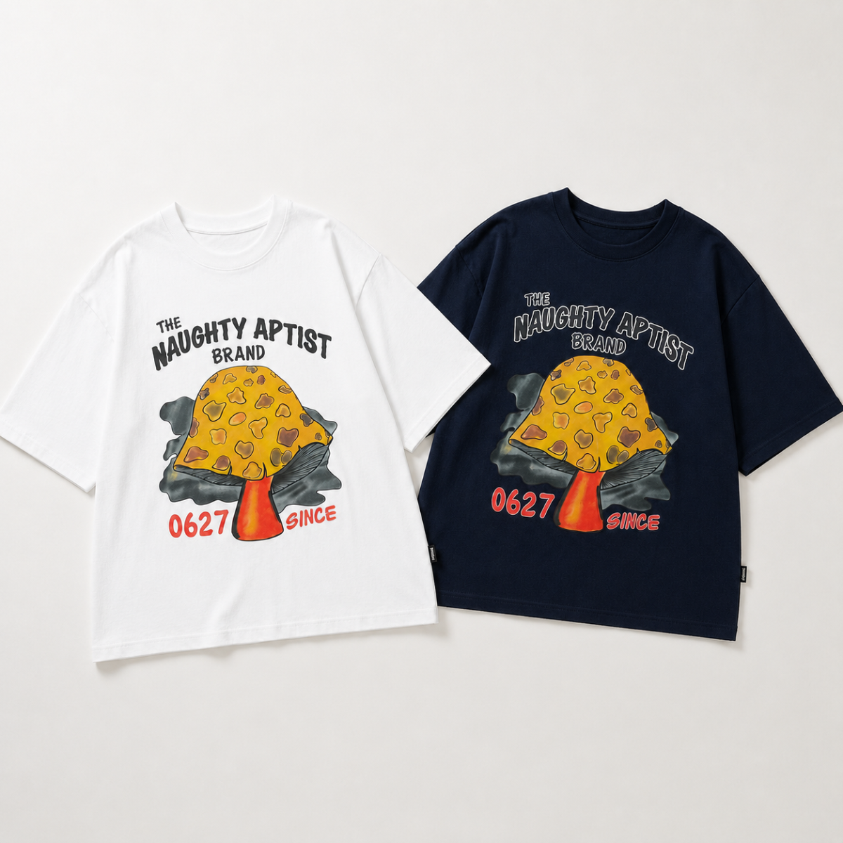 MushroomPlay – Styl casual i streetwear – koszulka oversize z nadrukiem grzybów
