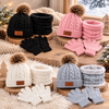 CozyPom – Ciepły i Miękki - Zimowy zestaw z Czapą, Szalikiem i Rękawiczkami