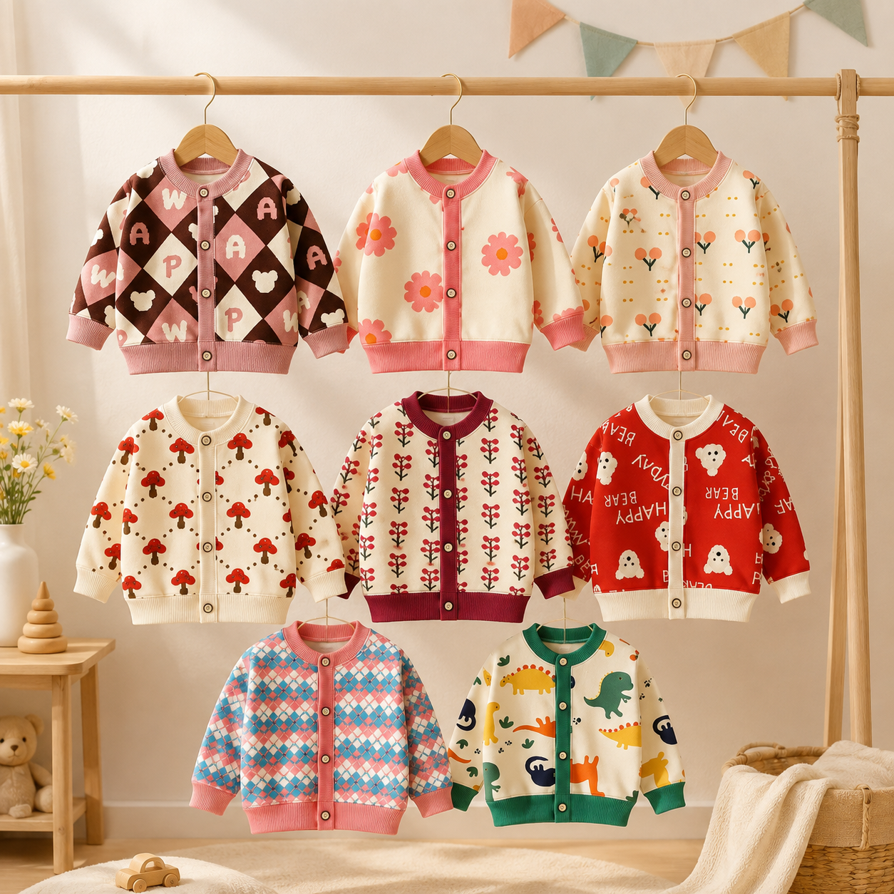 CozyCardi – Miękkie i ciepłe – sweterki z dzianiny z uroczymi nadrukami