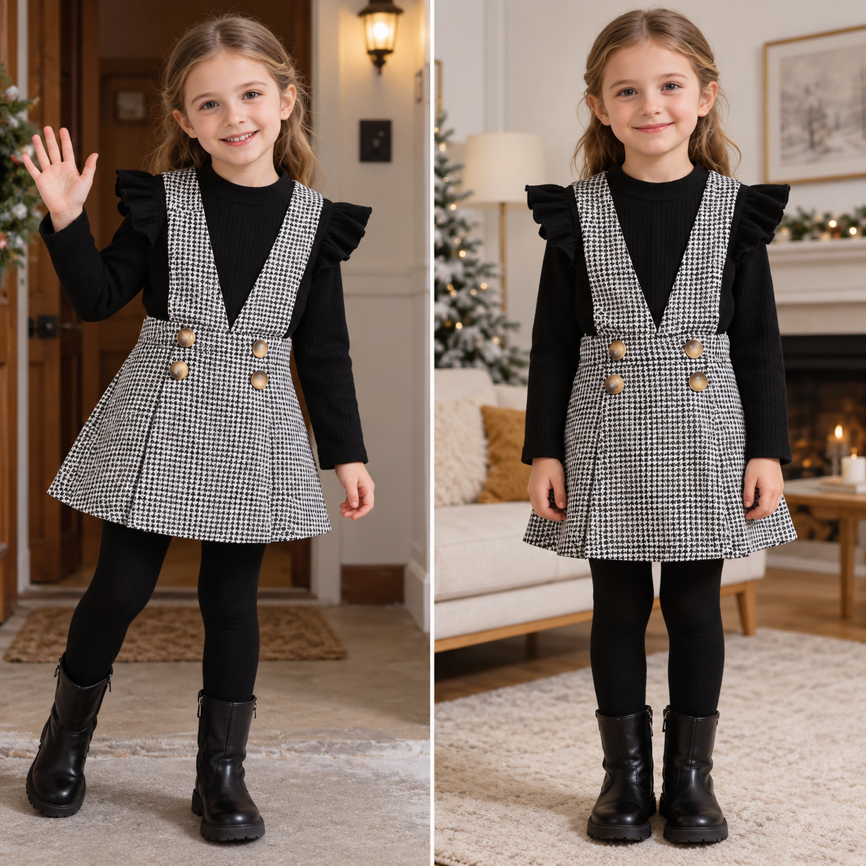 Mini Fashion™ - Dwuczęściowy zestaw z sukienką - Odzież dla dzieci